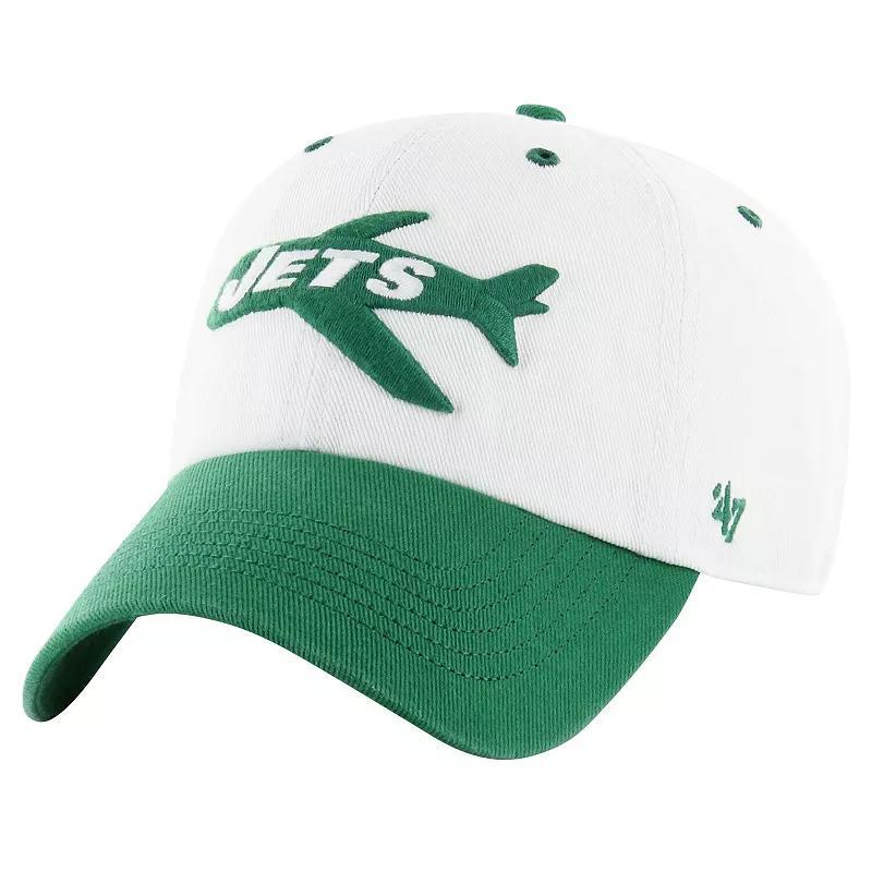 Mens 47 /Kelly Green New York Jets Double Header Diamond Legacy Clean Up Adjustable Hat Product Image