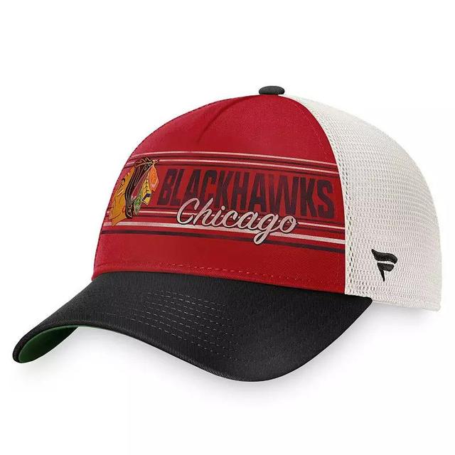 Mens Fanatics Branded /Black Chicago Blackhawks True Classic Retro Trucker Snapback Hat Product Image