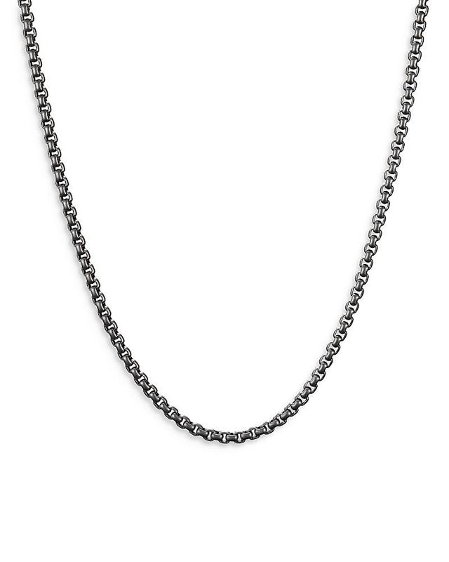 Mens PVD-Coated Stainless Steel Box Chain Necklace Product Image