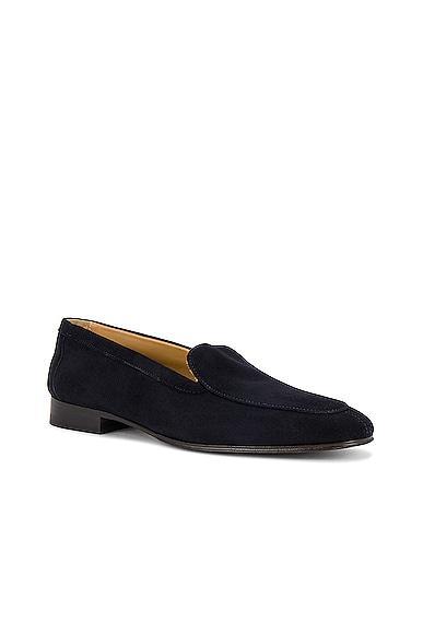 Sophie Suede Easy Loafers In Deep Navy Product Image