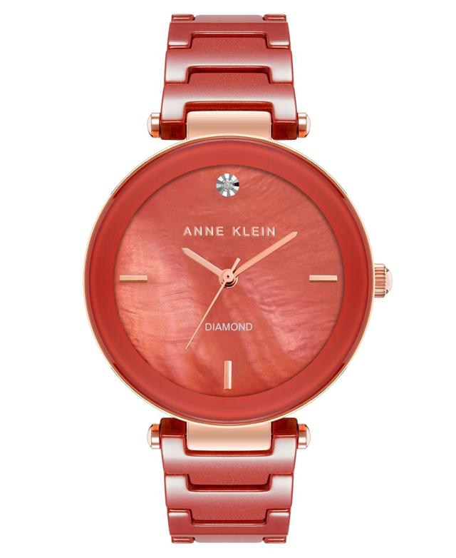 Anne Klein Womens Quartz Red Ceramic Link Watch Product Image