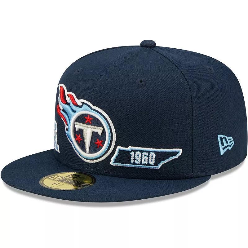 Mens New Era Navy Tennessee Titans Identity 59FIFTY Fitted Hat TTN Blue Product Image