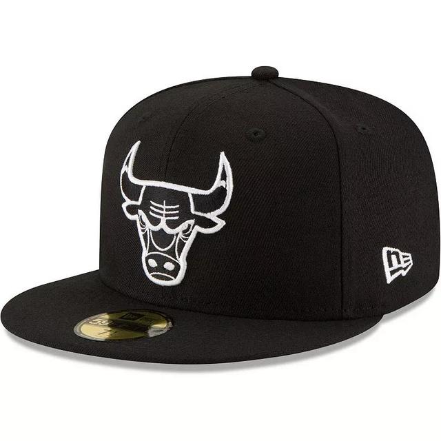 Mens New Era Chicago Bulls & White Logo 59FIFTY Fitted Hat Product Image