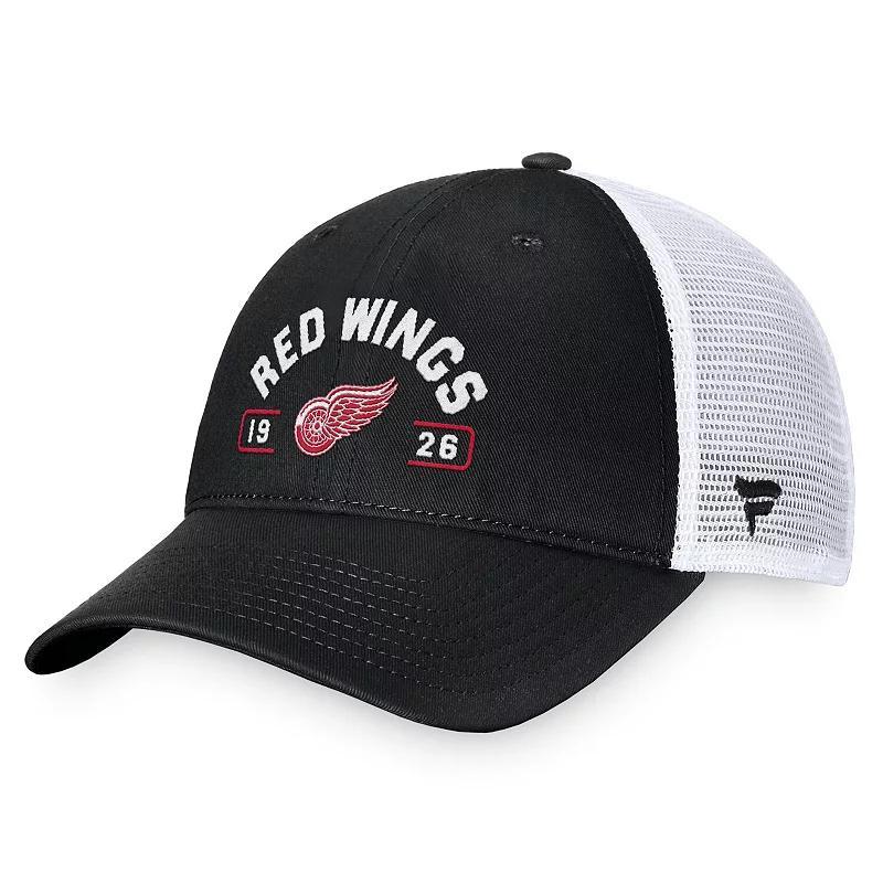 Fanatics Mens / Detroit Wings Free Kick Trucker Adjustable Hat - Black Product Image