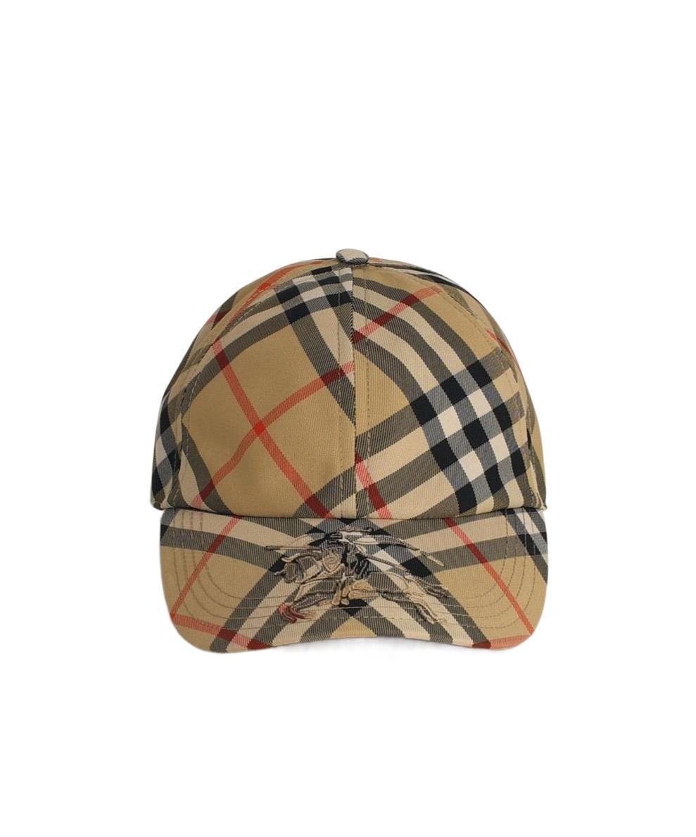 BURBERRY Beige Polyester Cap In Cream Product Image