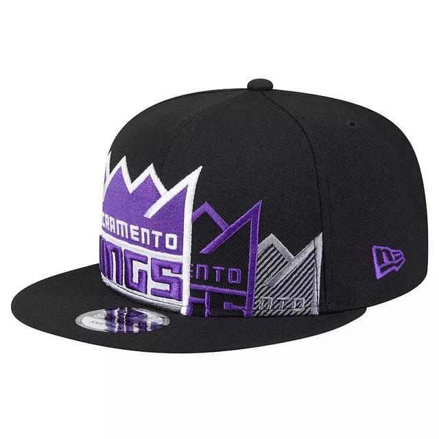 Mens New Era Black Sacramento Kings Sport Night Team Shadow 9FIFTY Snapback Hat Product Image