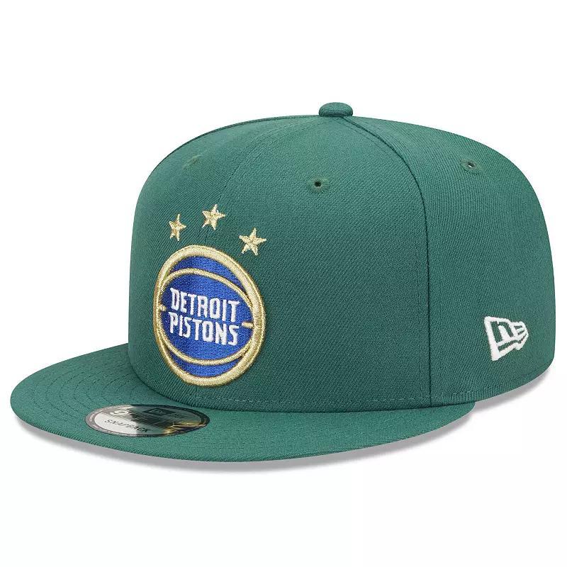 Mens New Era Hunter Green Detroit Pistons 2022/23 City Edition Official 9FIFTY Snapback Adjustable Hat Product Image