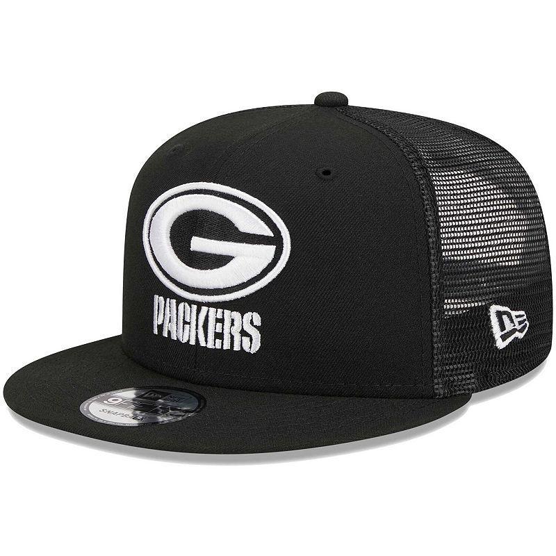 Mens New Era Green Bay Packers Main Trucker 9FIFTY Snapback Hat Product Image