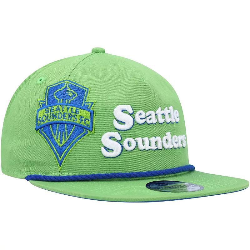 Mens New Era Rave Green Seattle Sounders FC Heritage The Golfer Snapback Hat Product Image