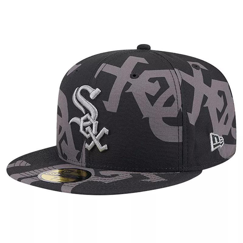 Mens New Era Chicago White Sox Logo Fracture 59FIFTY Fitted Hat Product Image