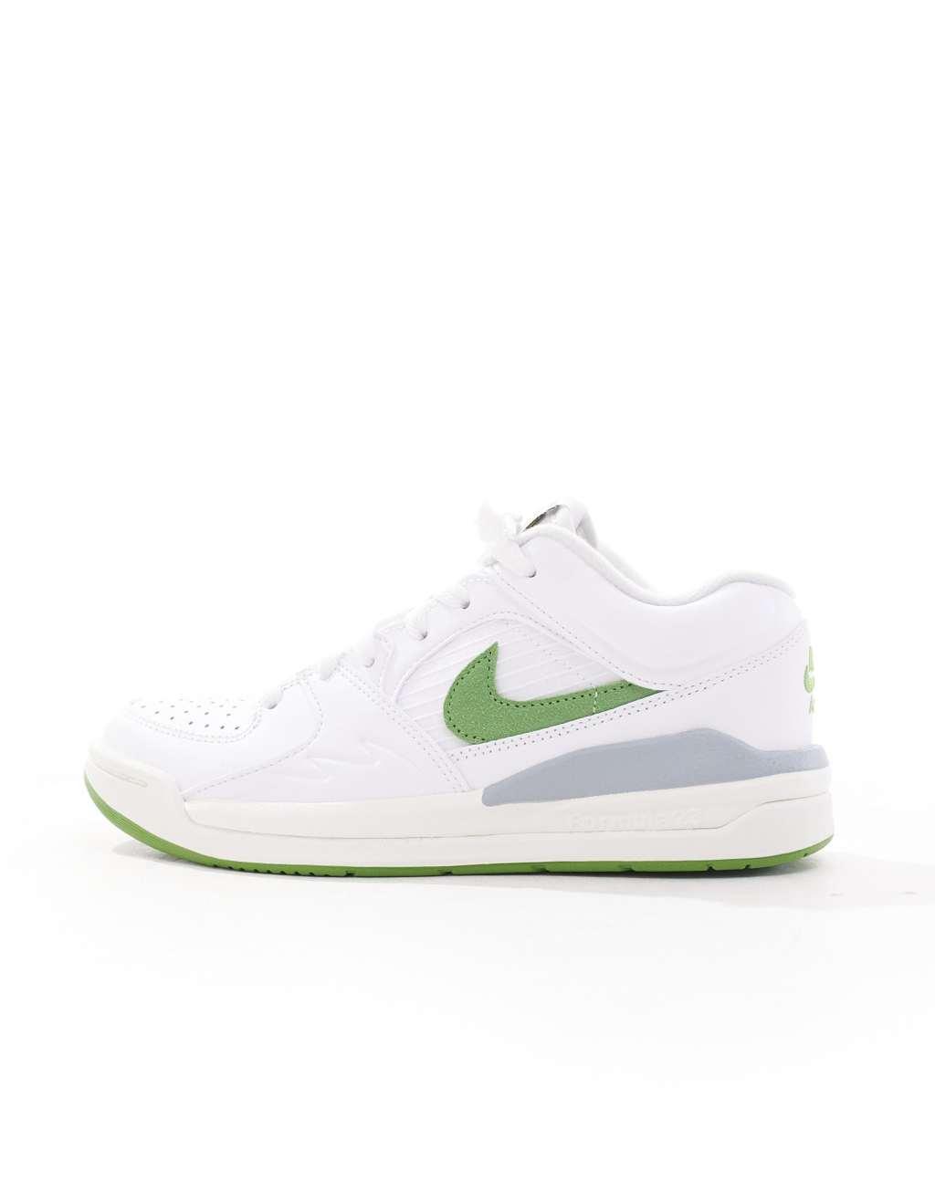 Nike Air Jordan Stadium 90 sneakers in white and green  Product Image