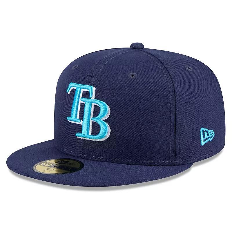 Mens New Era Tampa Bay Rays 2024 Fathers Day 59FIFTY Fitted Hat Blue Product Image