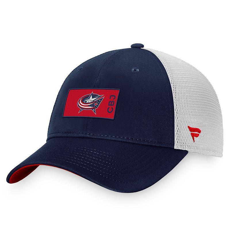 Mens Fanatics Branded Columbus Blue Jackets Authentic Pro Rink Trucker Snapback Hat Product Image