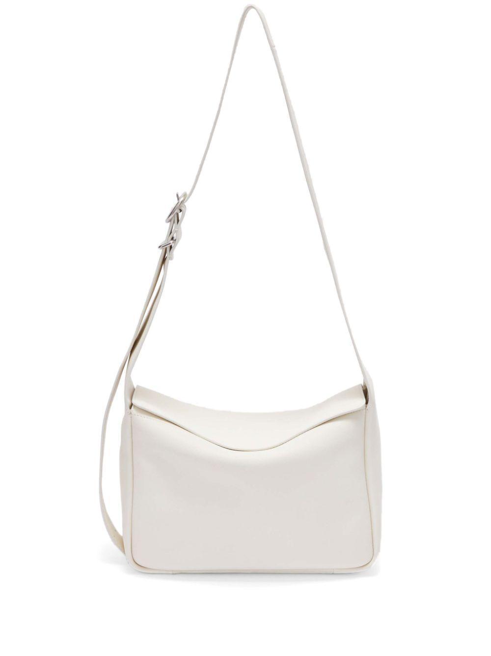 JIL SANDER Small Leather Crossbody Bag In White Product Image