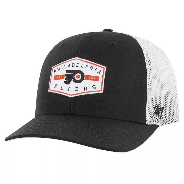 Mens 47 Black Philadelphia Flyers Convoy Trucker Adjustable Hat Product Image