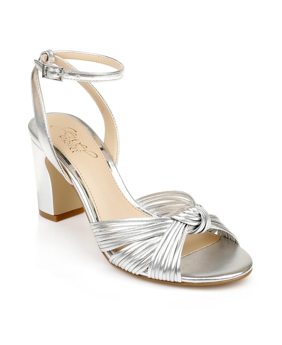 Jewel Badgley Mischka Womens Christen Knot Detail Block Heel Evening Sandals Product Image