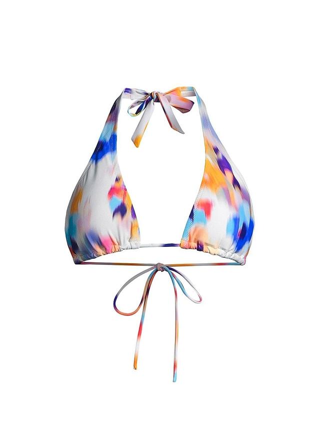 Womens Allison Printed Triangle Bikini Top Product Image