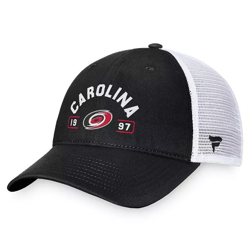 Mens Fanatics /White Carolina Hurricanes Free Kick Trucker Adjustable Hat Product Image