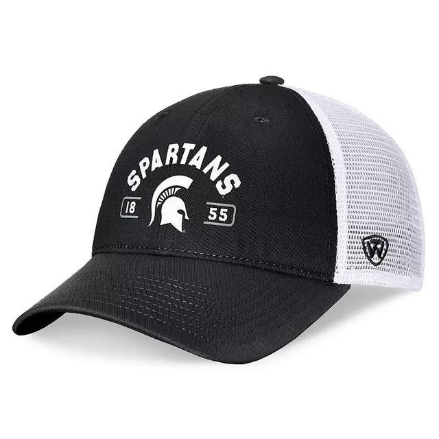 Mens Top of the World /White Michigan State Spartans Free Kick Trucker Adjustable Hat Product Image