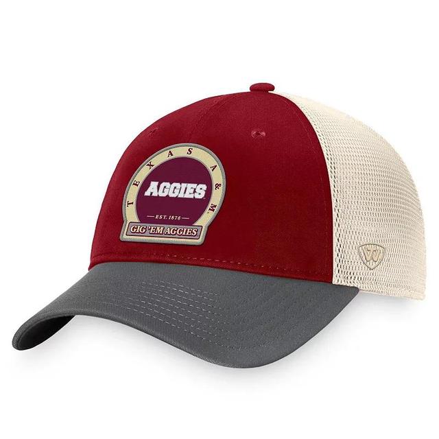 Mens Top of the World Maroon Texas A&M Aggies Refined Trucker Adjustable Hat Product Image