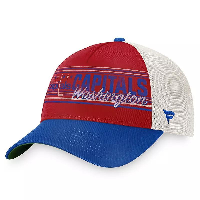 Mens Fanatics Branded /Royal Washington Capitals True Classic Retro Trucker Snapback Hat Product Image