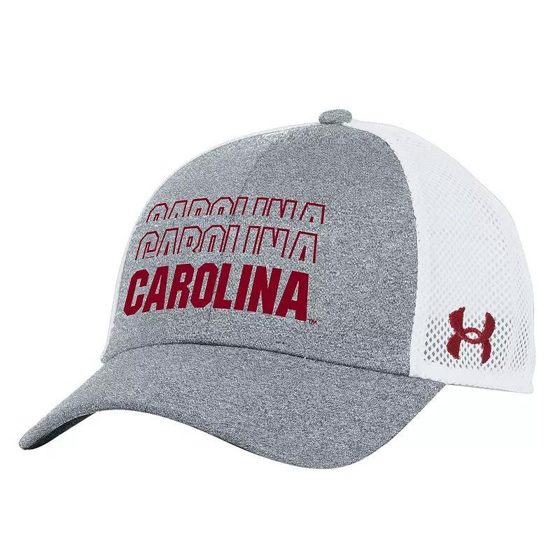 Mens Under Armour Heather Gray South Carolina Gamecocks Sideline Blitzing Trucker Adjustable Hat Product Image