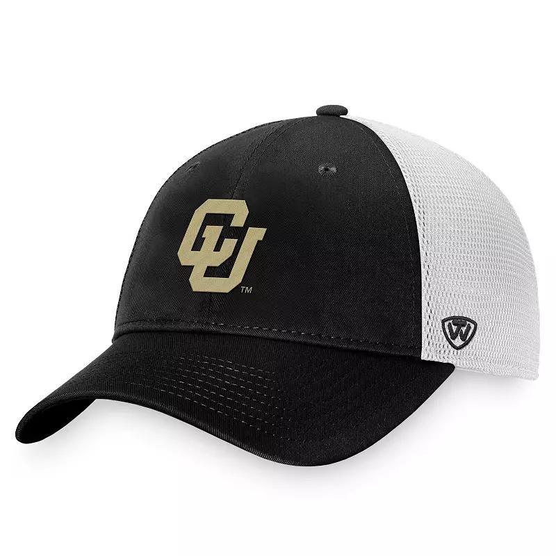 Mens Top of the World Black/White Colorado BuffaloesVictory Chase Adjustable Hat Product Image