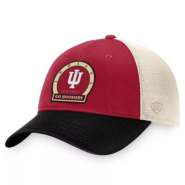 Mens Top of the World Crimson Indiana Hoosiers Refined Trucker Adjustable Hat Product Image