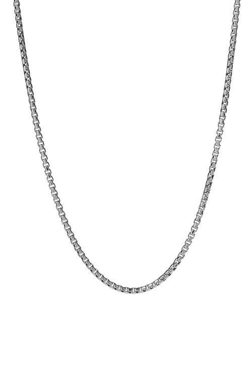 Mens Sterling Silver Box Chain Necklace Product Image