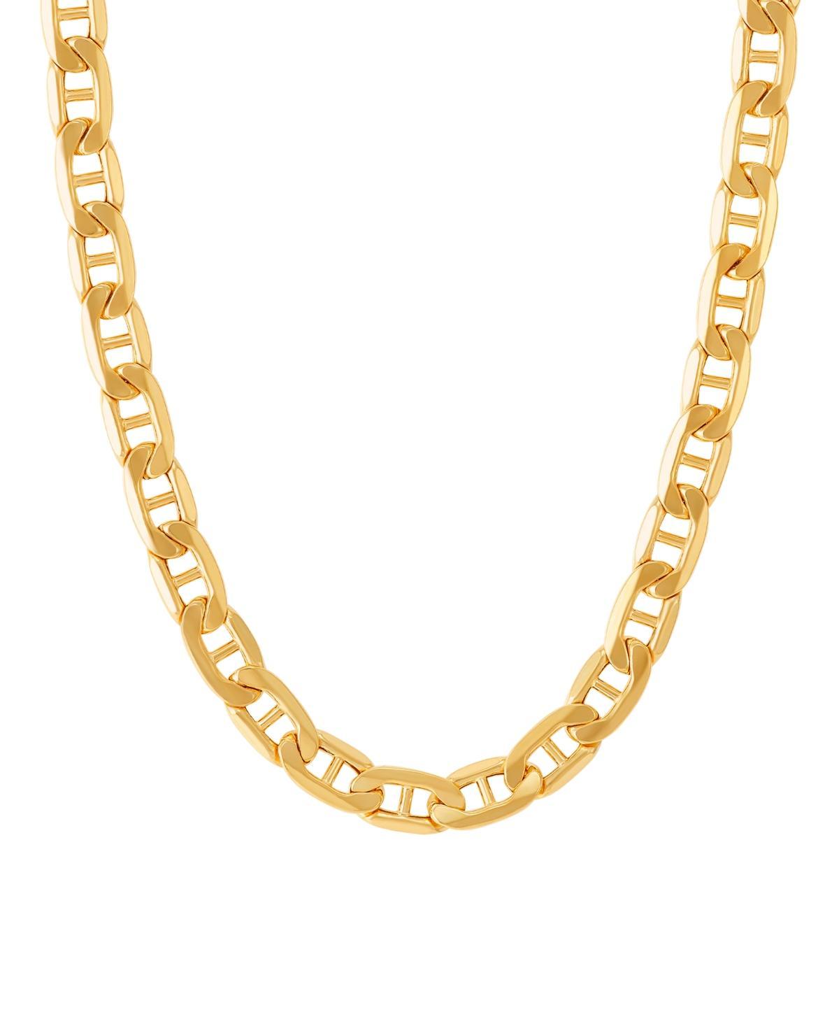 Italian Gold Mens Polished Mariner Link 24 Chain Necklace (5.5MM) in 14k Gold Product Image