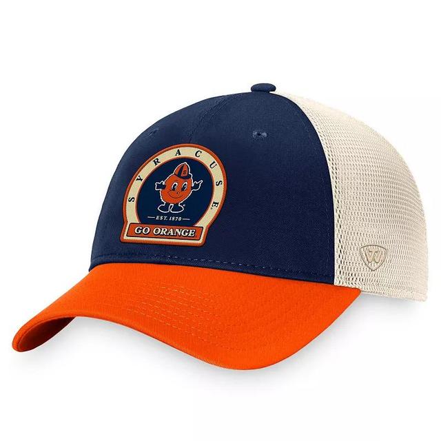 Mens Top of the World Navy Syracuse Orange Refined Trucker Adjustable Hat, Blue Product Image