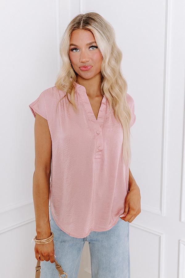 Social Moment Shift Top in Blush Product Image