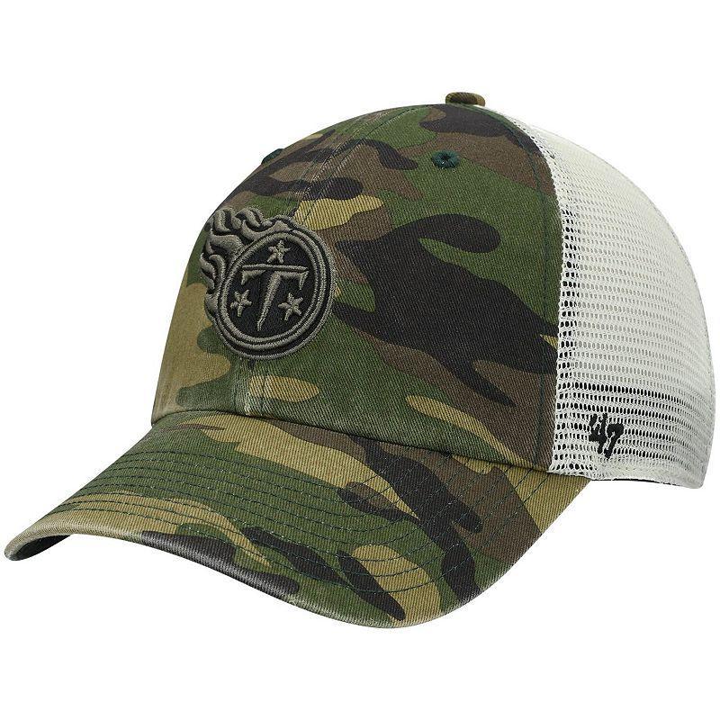 Mens 47 Camo Tennessee Titans Branson MVP Trucker Snapback Hat Product Image