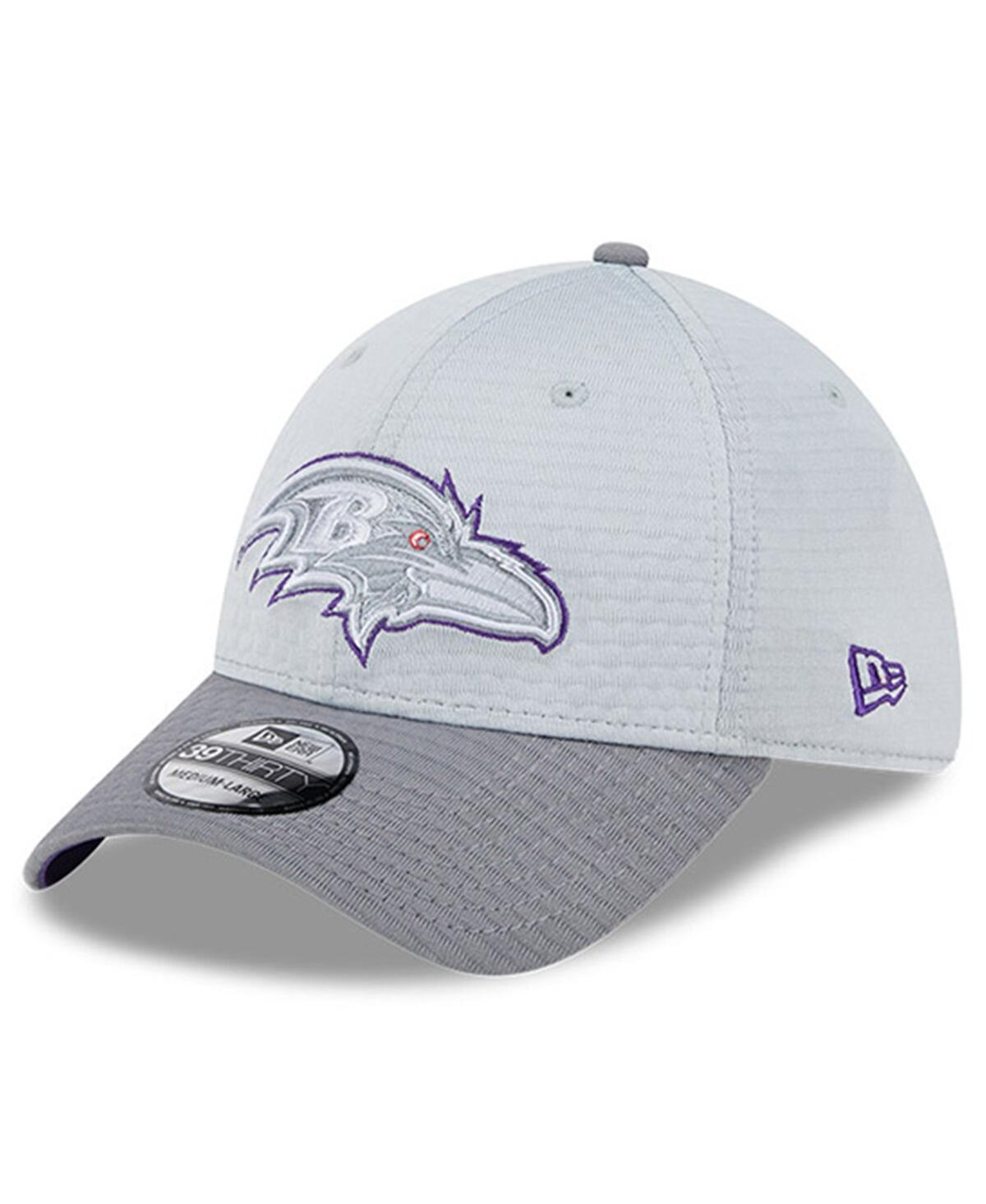 New Era Mens Gray Baltimore Ravens 2024 Nfl Training Camp 39THIRTY Flex Hat Product Image