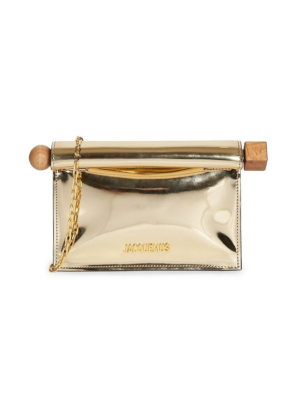 Womens La Petite Pochette Rond C Metallic Clutch Product Image