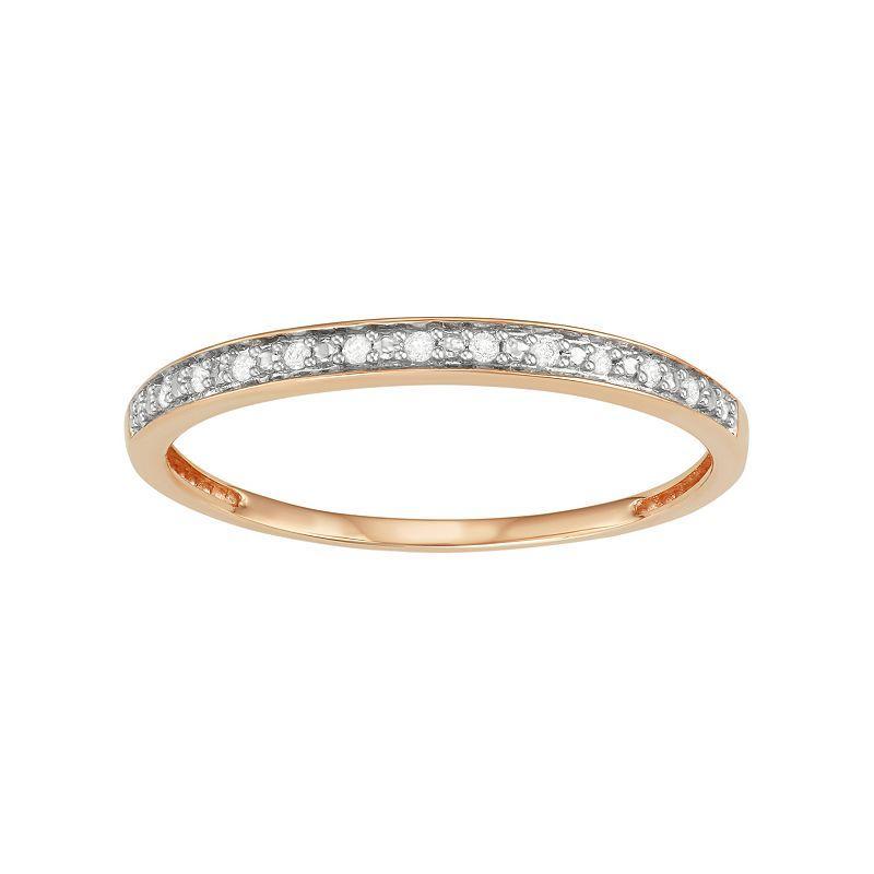 10k Gold Diamond Accent Wedding Ring, Womens White Product Image