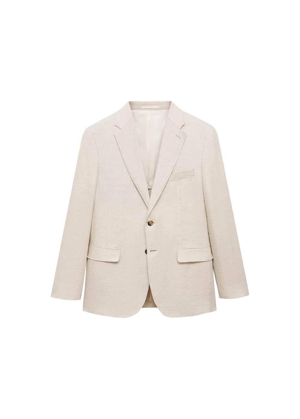 Mango Mens Linen Slim-Fit Suit Blazer Product Image