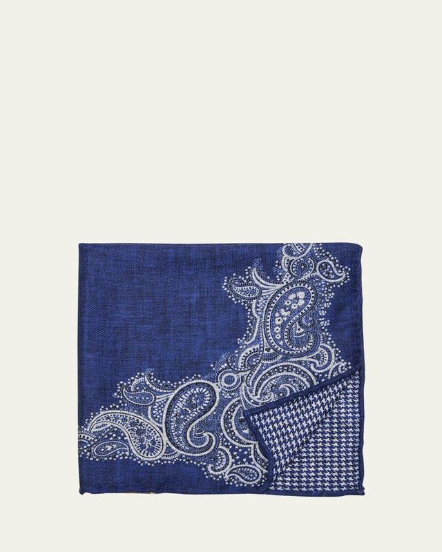 Men's Silk Double-Faced Pocket Square Product Image