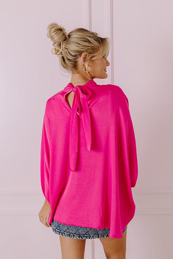 With You Always Shift Top in Hot Pink Product Image