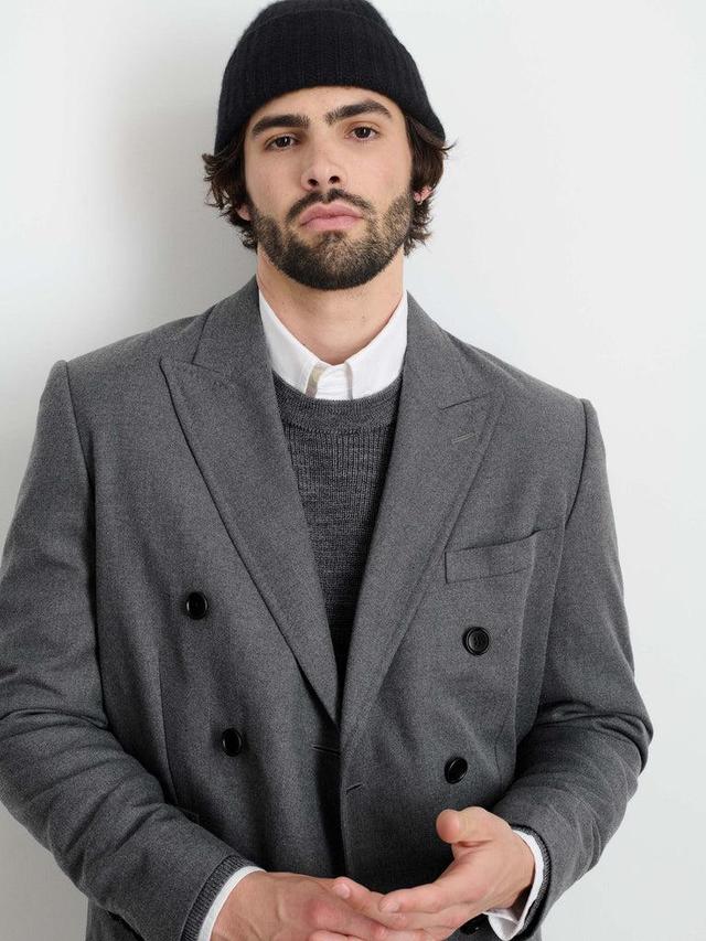 Henry Double Breasted Blazer In Wool Flannel Product Image