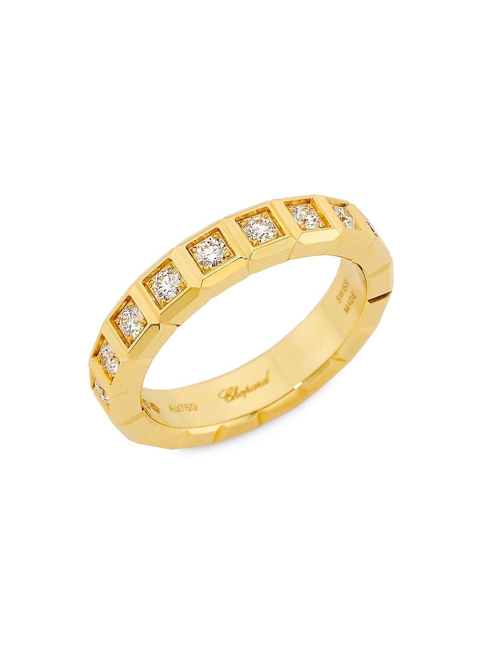 Womens Ice Cube 18K Yellow Gold & Diamond Ring Product Image