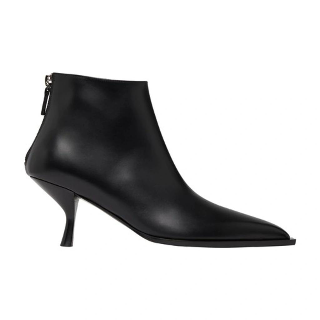 65mm Coco Leather Ankle Boots In Black Product Image