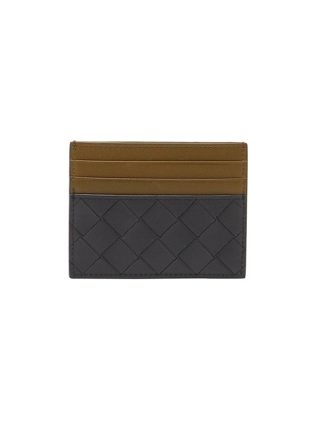 Mens Intrecciato Leather Card Case Product Image