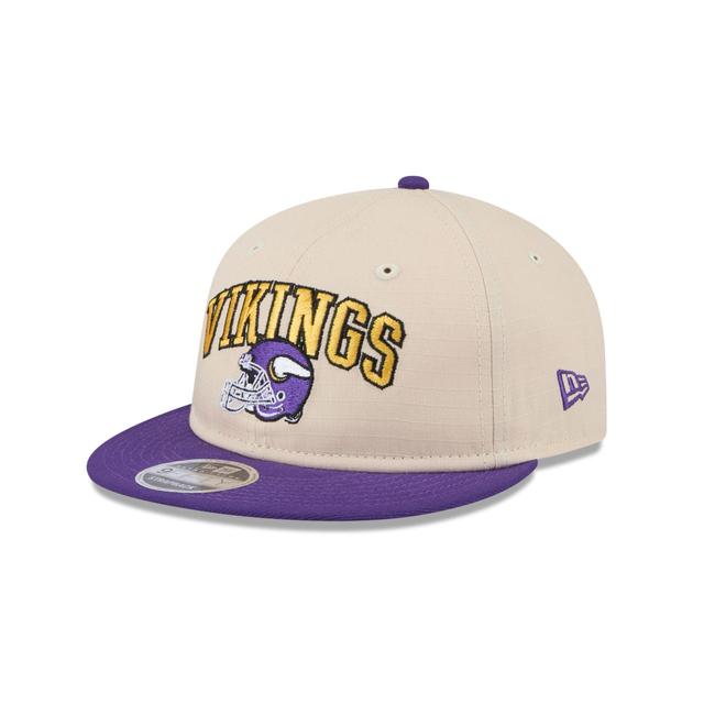 Minnesota Vikings Historic Helmet Retro Crown 9FIFTY Snapback Hat Male Product Image