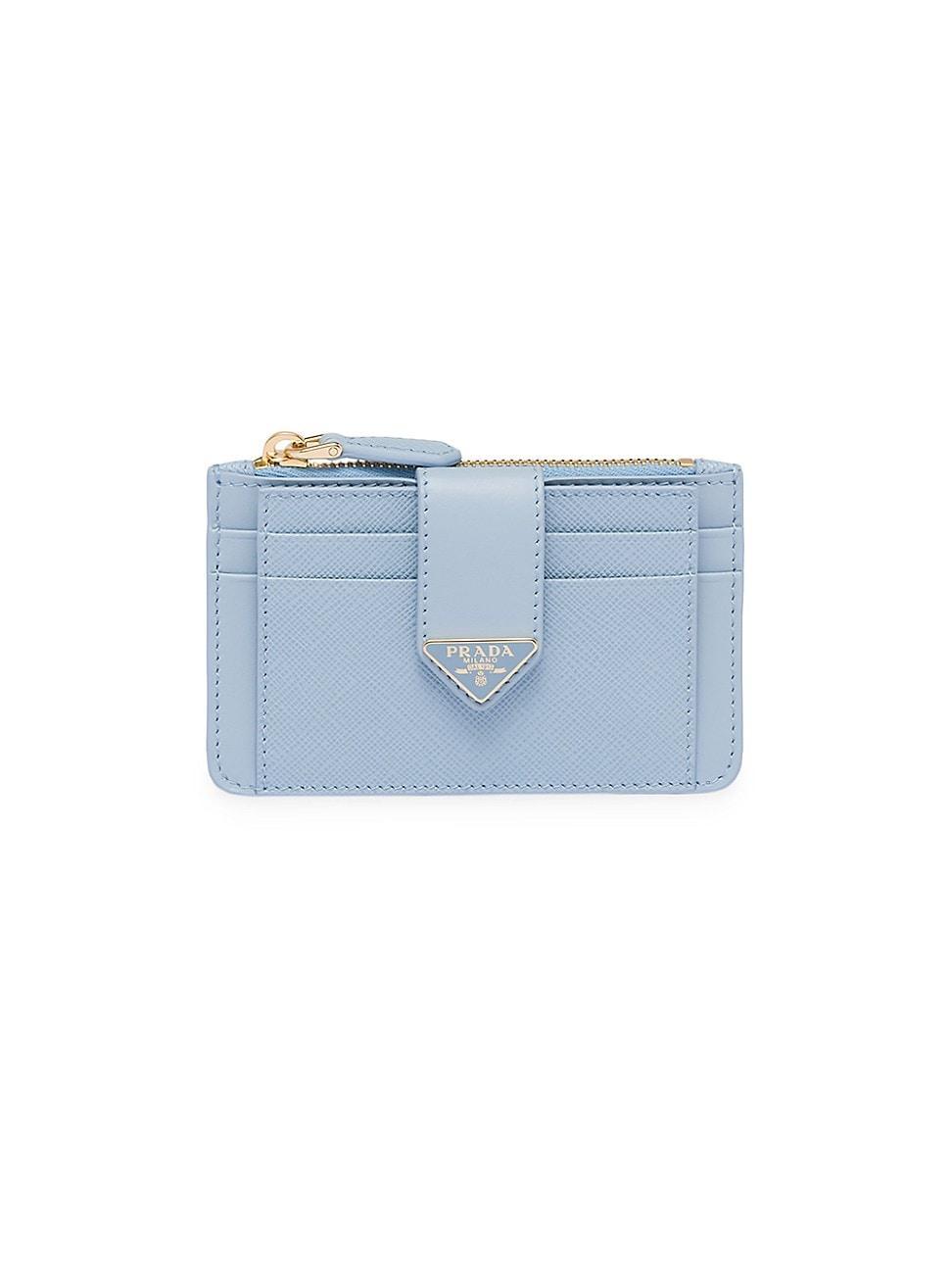 Womens Saffiano and Smooth Leather Card Holder Product Image