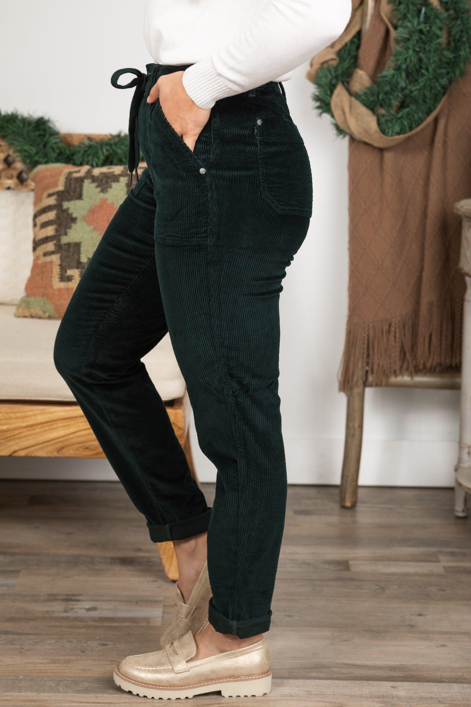 Judy Blue Emerald Corduroy Cuffed Joggers Product Image