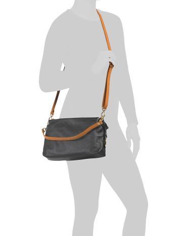 Leather Triple Entry Crossbody for Women Product Image