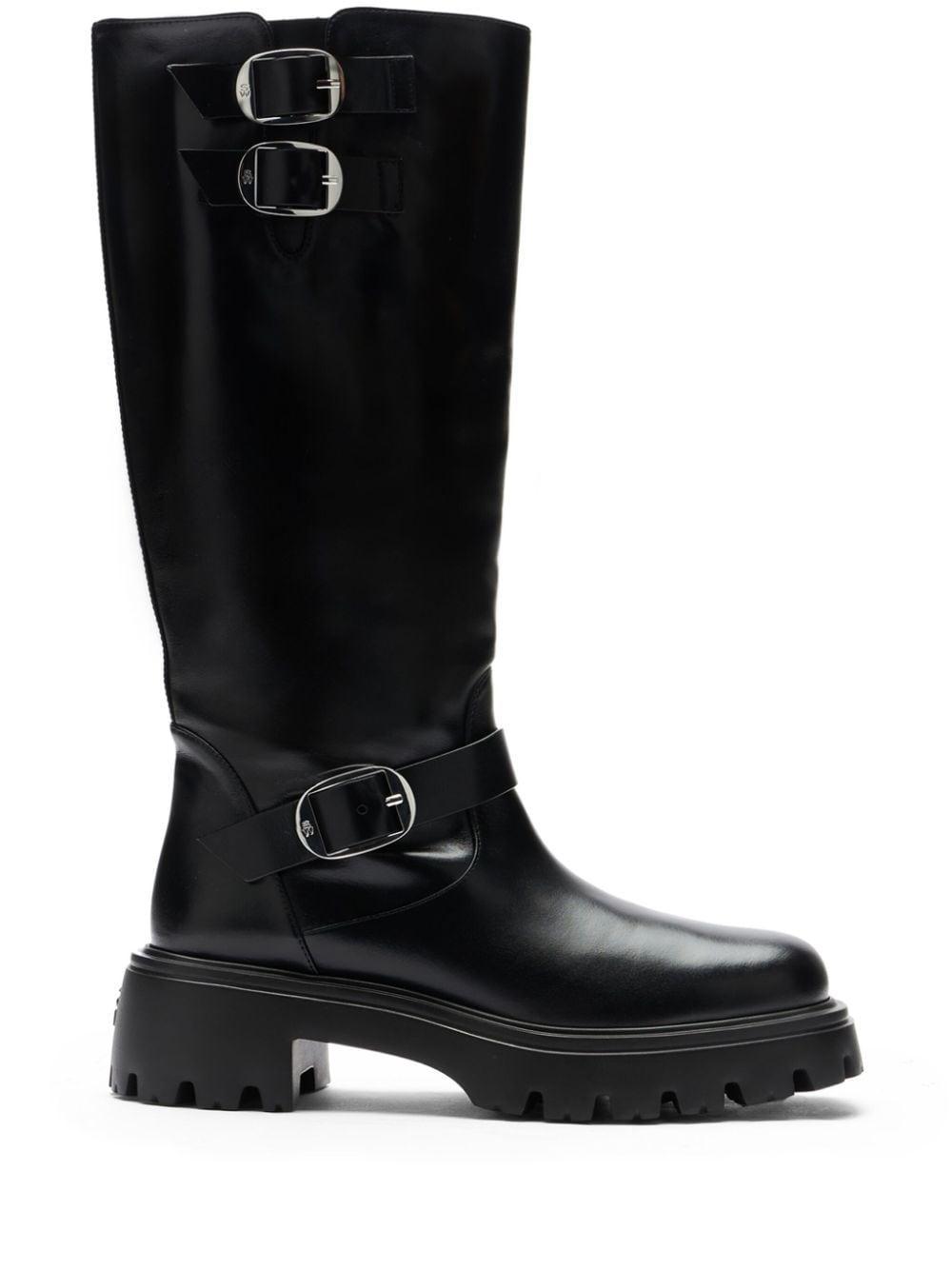 STUART WEITZMAN Emerson Moto Boots In Black Product Image