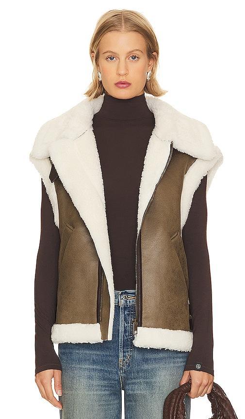 Apparis Luca Faux Shearling Aviator Vest Product Image