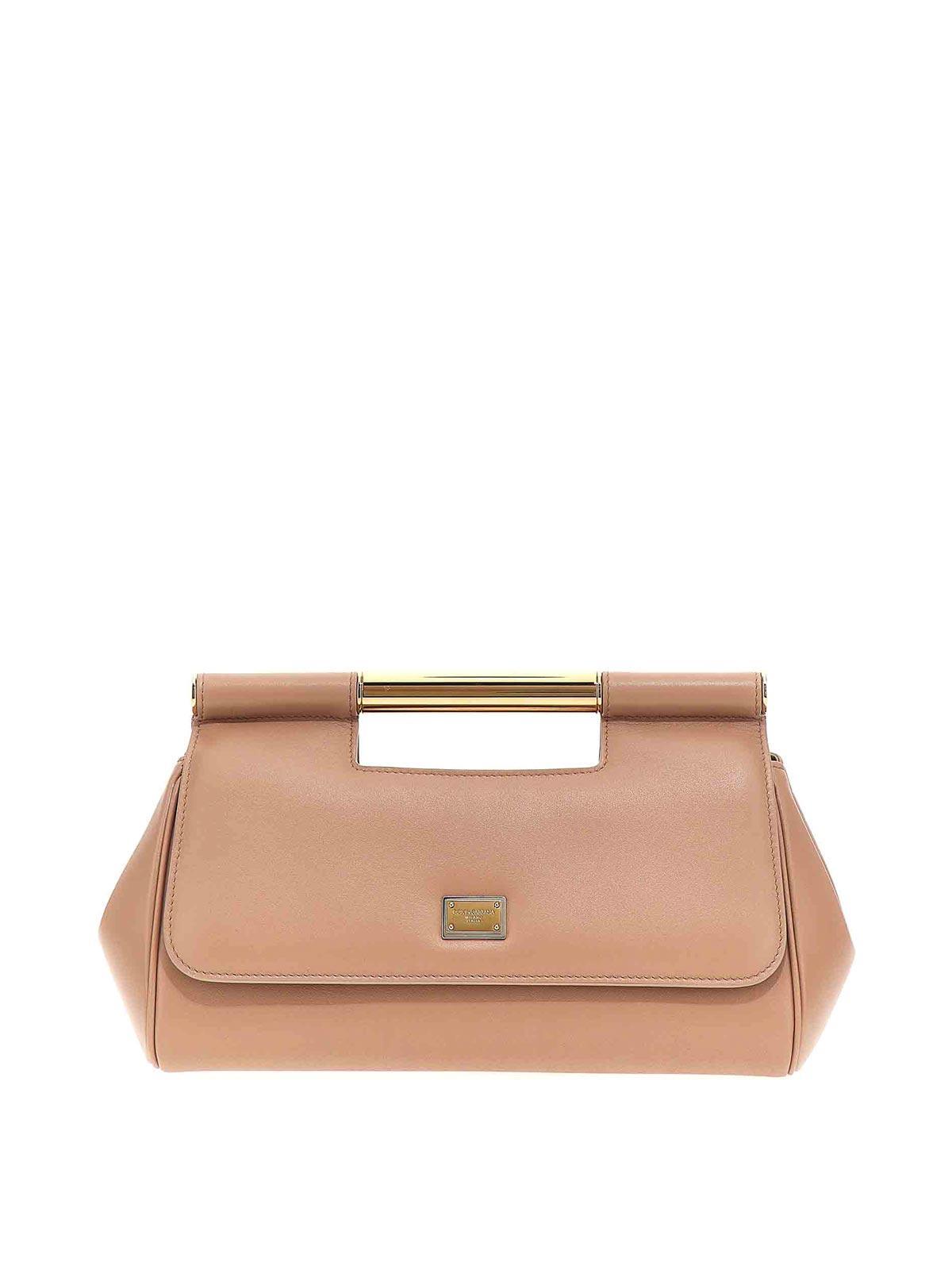 DOLCE & GABBANA Plonge Clutch In Beige Product Image